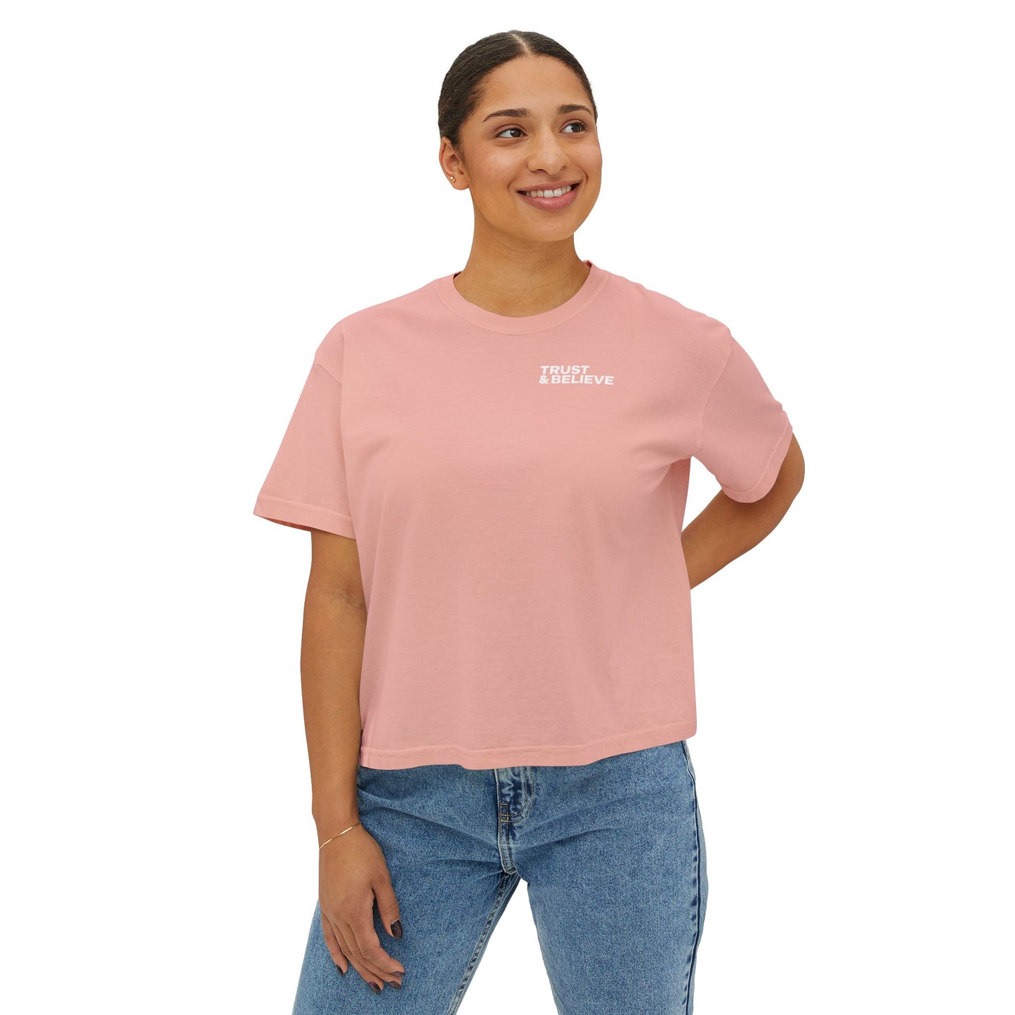 Jesus Saved Me Bro - Women's Oversized Crop Top