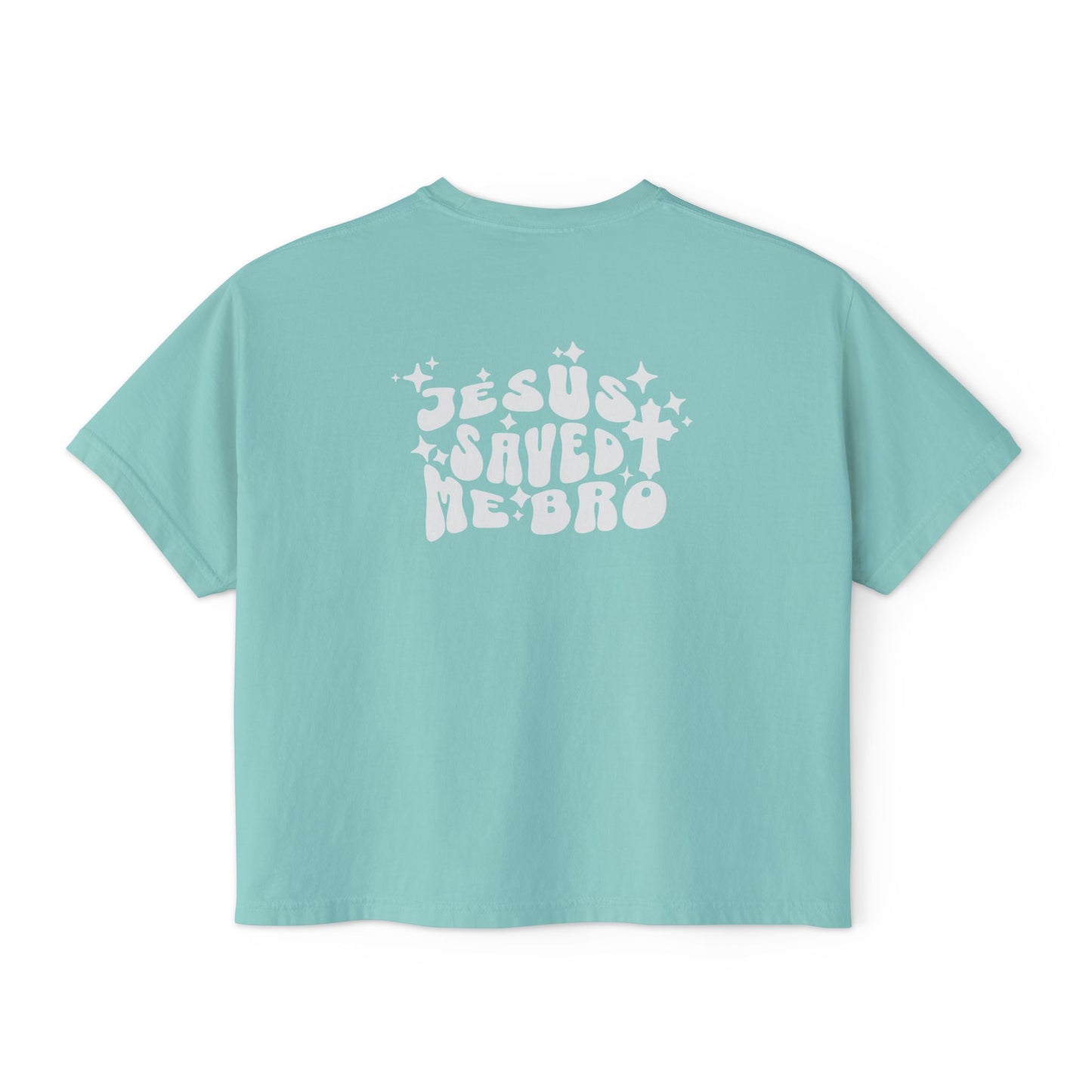 Jesus Saved Me Bro - Women's Oversized Crop Top